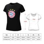 Bayern München Damen Kurzarm Rundhals T-Shirt Casual Sommer Tops