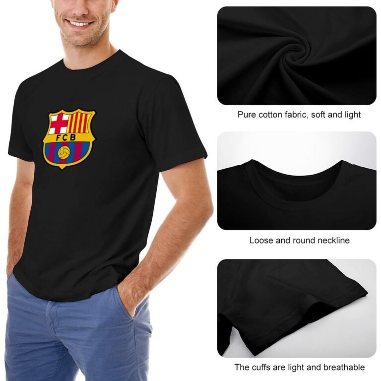 Fc Barcelona Core Stretch Slim Cneck Gildan Tee T-Shirt Herren