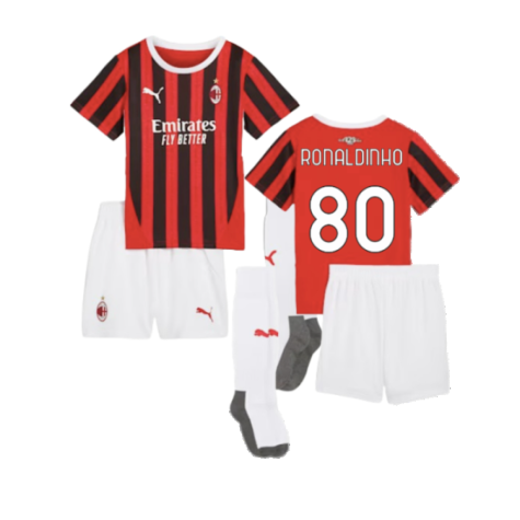 AC Mailand Ronaldinho 80 Heimtrikot Kinder 2024-2025