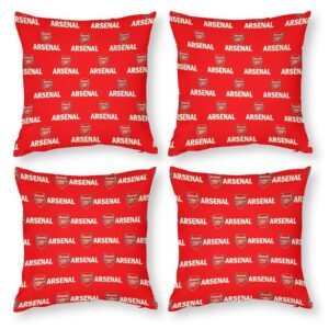 Arsenal Dekorative 4er Set Kissenbezüge Kissenhülle Sofakissen Bezug