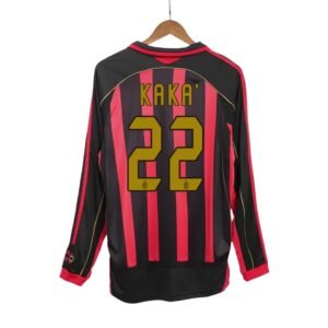 AC Mailand Kaka 22 Langarm Retro Home Trikot 2006-2007