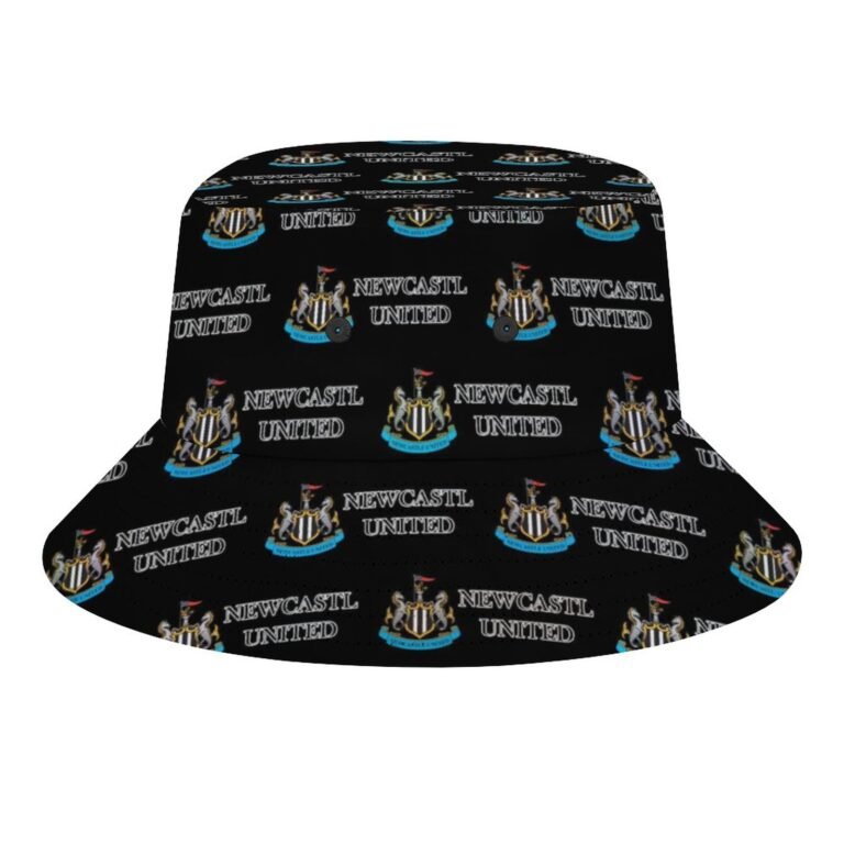 Newcastle United Karomuster Sommer Sonnenhut Reversible Bucket Hat