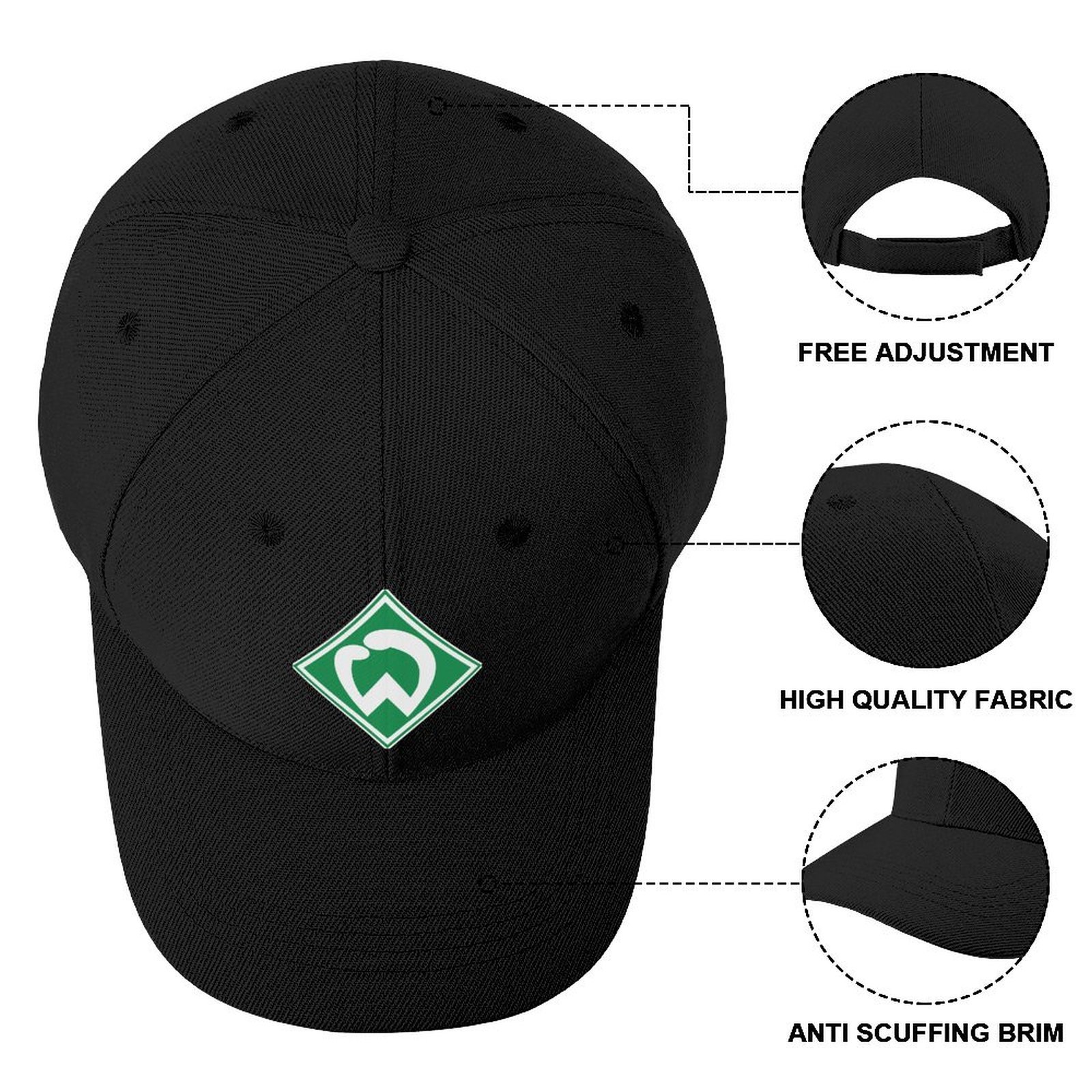 Unisex Werder Bremen Baseball Cap Verstellbar Reine Farbe Baseballkappe Mütze Unisex Werder Bremen Baseball Cap Verstellbar Reine Farbe Baseballkappe Mütze