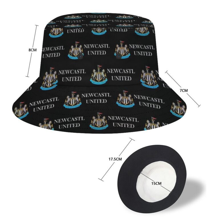Newcastle United Karomuster Sommer Sonnenhut Reversible Bucket Hat