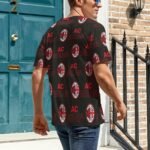 AC Mailand Unisex 3D Vollständig Druck Kurzarm T-Shirts Beiläufige Tee Tops