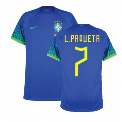 Brasilien Lucas Paquetá 7 Away Trikot WM 2022 Brasilien Lucas Paquetá 7 Away Trikot WM 2022