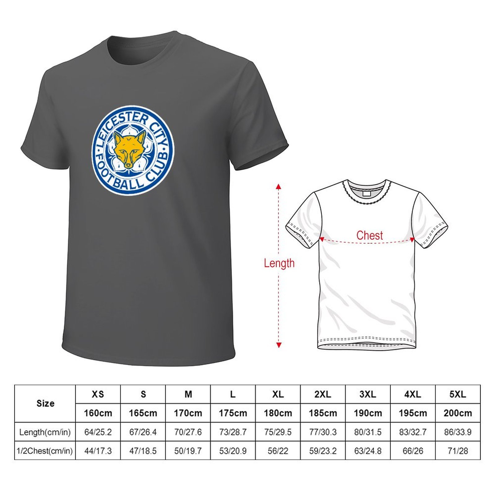 Leicester City Core Stretch Slim Cneck Gildan Tee T-Shirt Herren Leicester City Core Stretch Slim Cneck Gildan Tee T-Shirt Herren