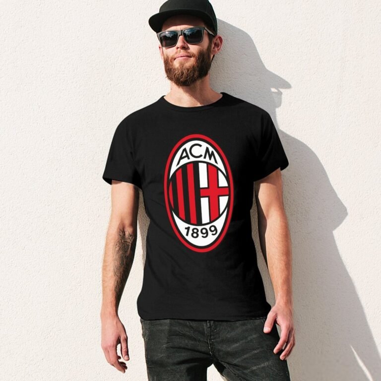 AC Mailand Core Stretch Slim Cneck Gildan Tee T-Shirt Herren