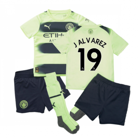 Man City Julián Álvarez 19 Kinder Third Trikot Mini Kit 2022-2023 Man City Julián Álvarez 19 Kinder Third Trikot Mini Kit 2022-2023