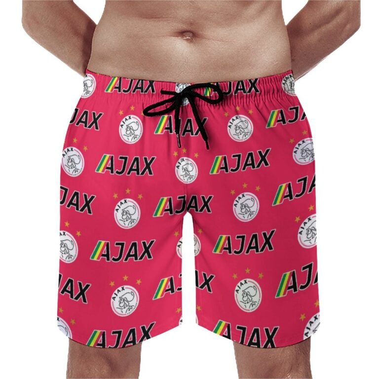 Ajax Staaten Herren Badehose Schnelltrocknende Strandshorts Mit Tasche Kordelzug Shorts