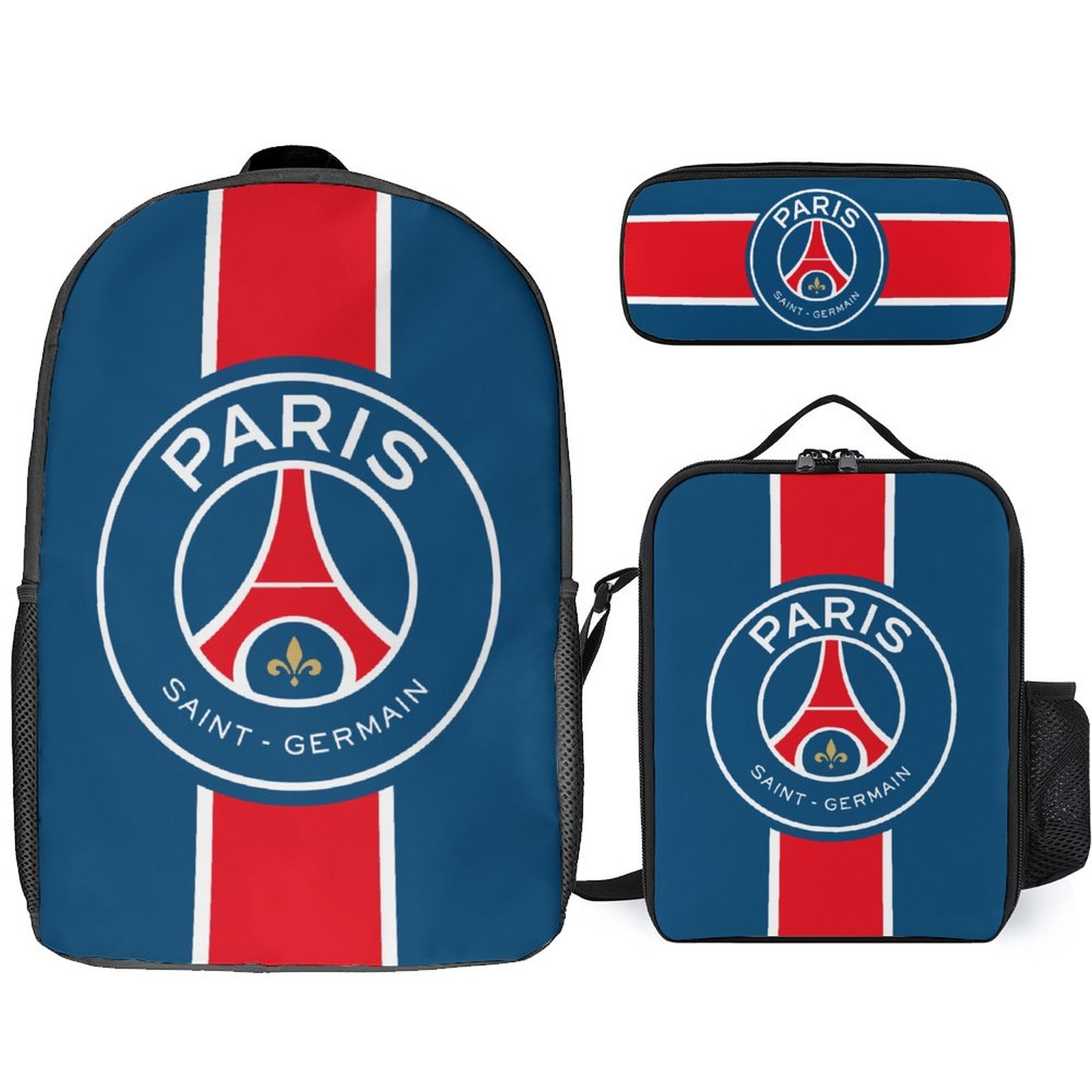 Paris Saint-Germain Student Schulranzen Lunchbag Stifttasche Kombination Paris Saint-Germain Student Schulranzen Lunchbag Stifttasche Kombination