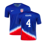 USA Tyler Adams 4 Away Trikot 2024-2025