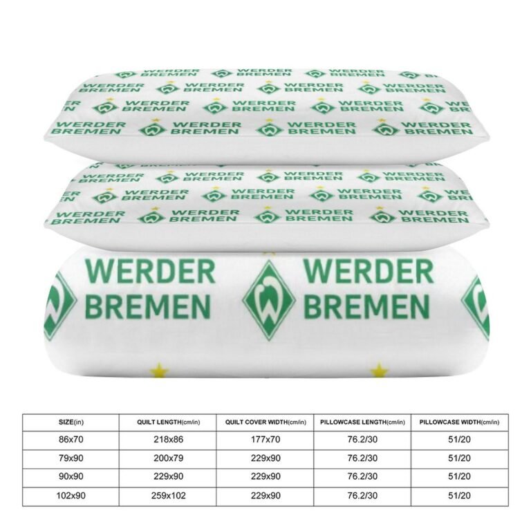 Werder Bremen Bettwäscheset 3 Stück Kinder Erwachsene Steppdeckenbezug Steppdeckenbezug Multi Size Laken Set