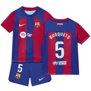 FC Barcelona Sergio Busquets 5 Heimtrikot Kinder Mini Kit 2023-2024