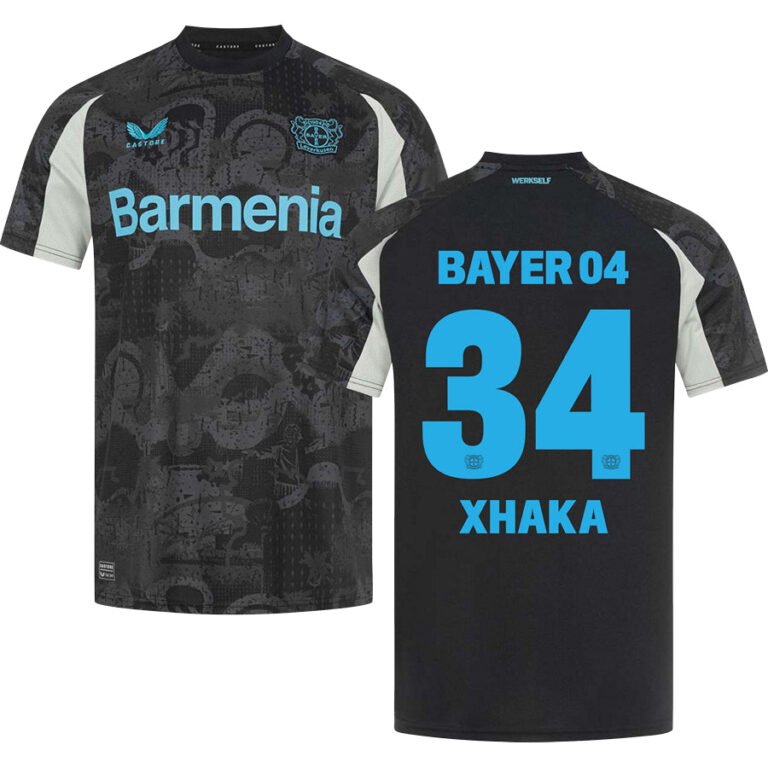Bayer Leverkusen Granit Xhaka 34 Third Trikot 2024-2025