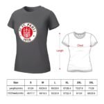 FC St. Pauli Damen Kurzarm Rundhals T-Shirt Casual Sommer Tops