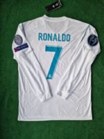 Real Madrid Cristiano Ronaldo 7 Retro Langarm Home Trikot 2017-2018