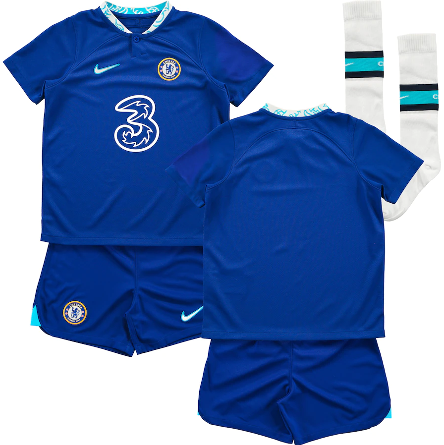 Chelsea FC Heimtrikot Kinder Mini Kit 2022-2023 Mit Shorts Chelsea FC Heimtrikot Kinder Mini Kit 2022-2023 Mit Shorts