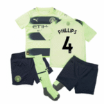 Man City Kalvin Phillips 4 Kinder Third Trikot Mini Kit 2022-2023