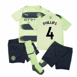 Man City Kalvin Phillips 4 Kinder Third Trikot Mini Kit 2022-2023