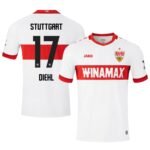 VfB Stuttgart Justin Diehl 17 Home Trikot 2024-2025