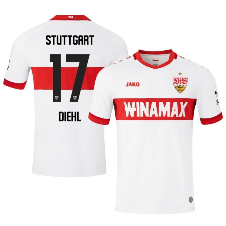 VfB Stuttgart Justin Diehl 17 Home Trikot 2024-2025