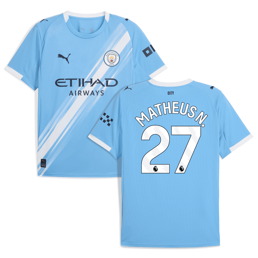 Manchester City Matheus Nunes 27 Home Trikot 2025-2026 Manchester City Matheus Nunes 27 Home Trikot 2025-2026