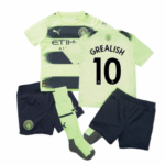 Man City Jack Grealish 10 Kinder Third Trikot Mini Kit 2022-2023