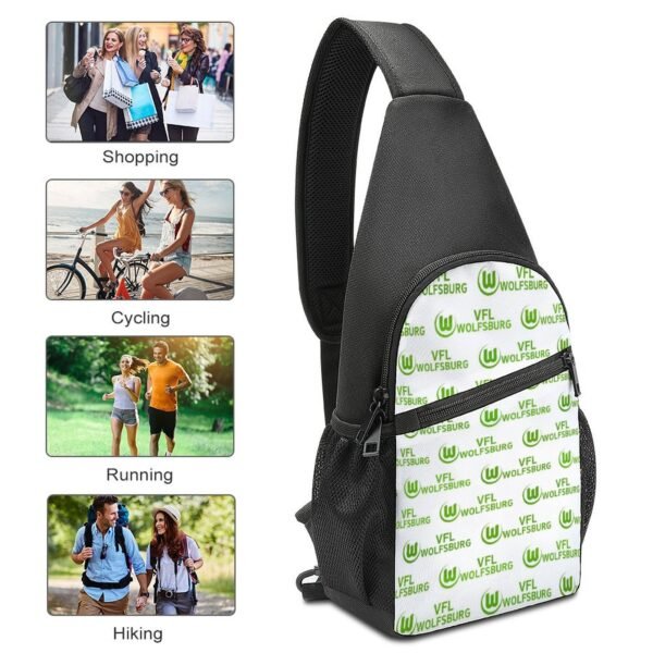 VfL Wolfsburg Crossbody Backpack Leichte Umhängetaschen Sling-Rucksack