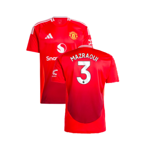 Manchester United Noussair Mazraoui 3 Home Trikot 2024-2025
