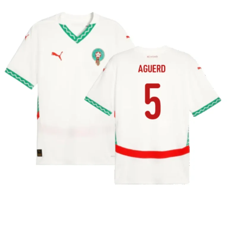 Marokko Nayef Aguerd 5 Away Trikot 2024-2025