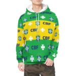 Brasilien Kapuzenpulli Mit Fleece Für Männer Und Frauen