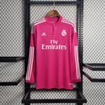 Real Madrid Retro Langarm Away Trikot 2014-2015 - Rosa