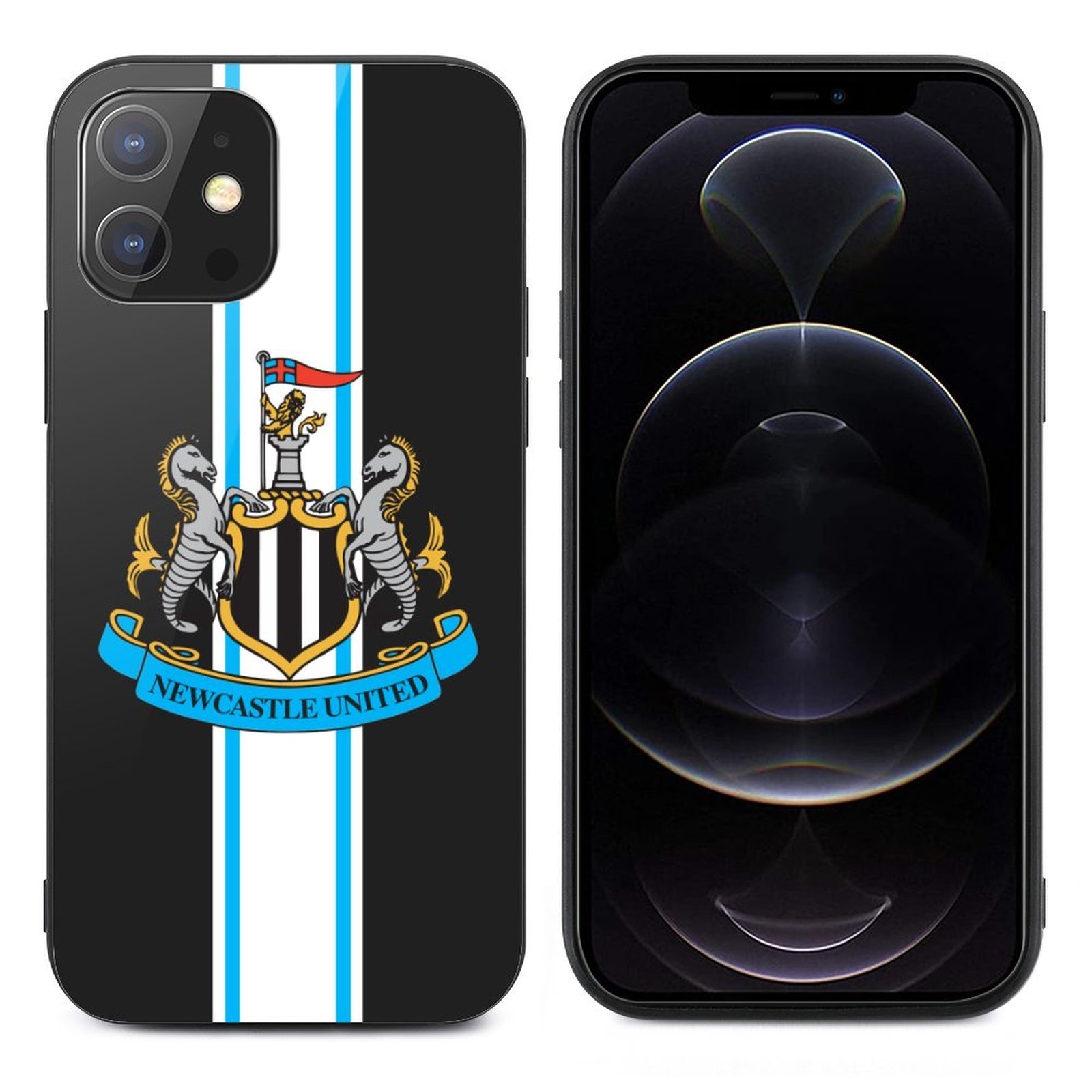 Newcastle United Stoßfest Glaskasten Handyhüllen & Cover Für IPhone 12 Newcastle United Stoßfest Glaskasten Handyhüllen & Cover Für IPhone 12