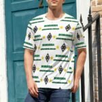 Borussia Mönchengladbach 3D Vollständig Druck Kurzarm T-Shirts Beiläufige Tee Tops