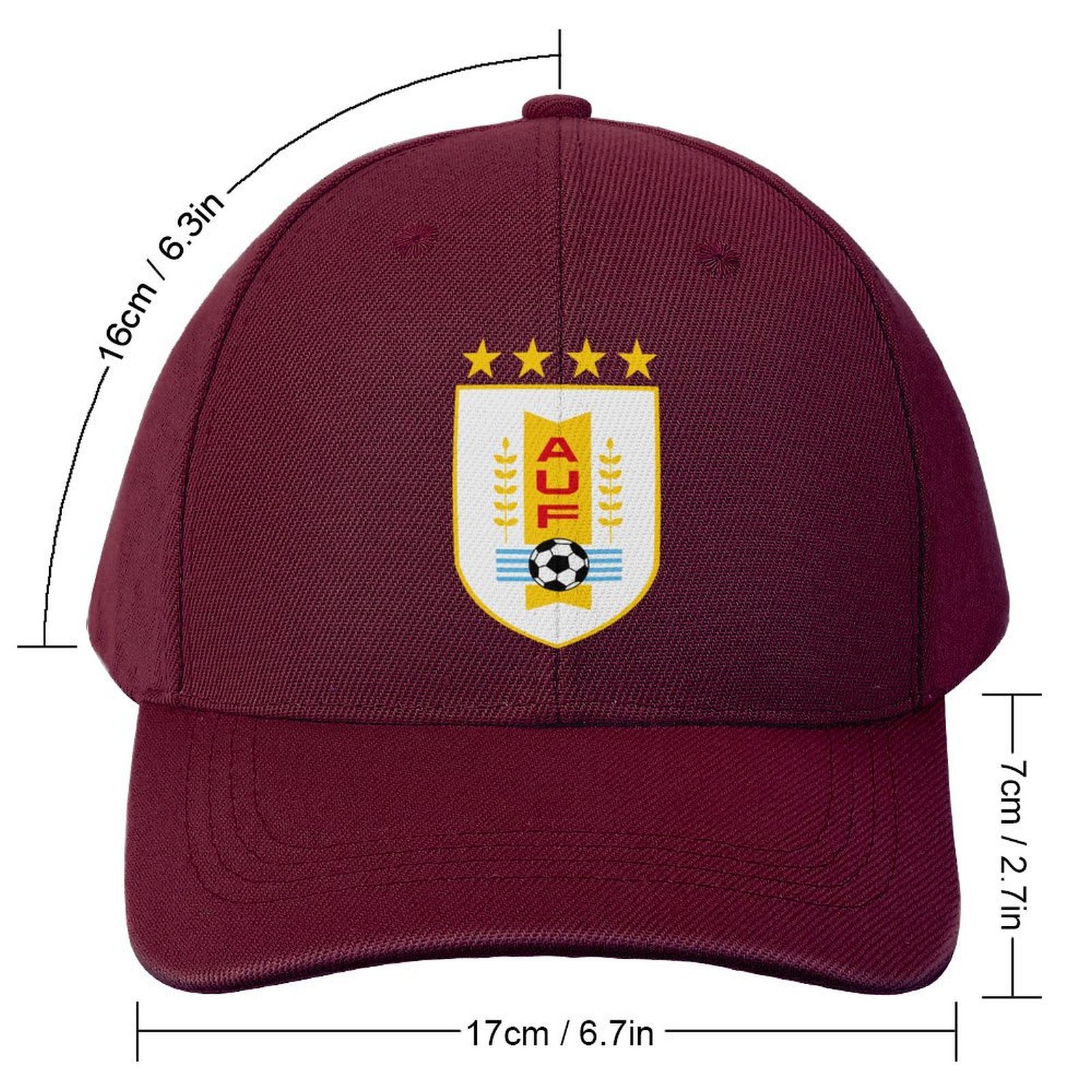 Uruguay Baseball Cap Verstellbar Reine Farbe Baseballkappe Mütze Uruguay Baseball Cap Verstellbar Reine Farbe Baseballkappe Mütze