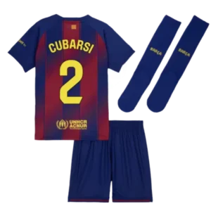 FC Barcelona Pau Cubarsí 2 Heimtrikot Kinder 2025-2026