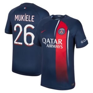 Paris Saint-Germain Nordi Mukiele 26 Home Trikot 2023-2024