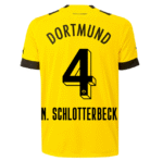 Borussia Dortmund Nico Schlotterbeck 4 Home Trikot 2022-2023