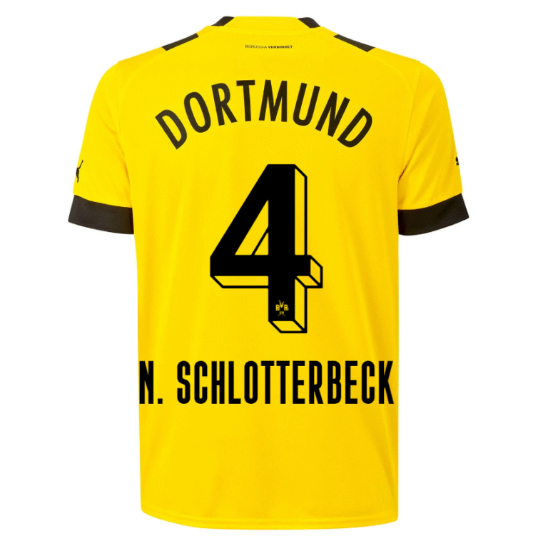 Borussia Dortmund Nico Schlotterbeck 4 Home Trikot 2022-2023