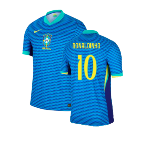 Brasilien Ronaldinho 10 Away Trikot 2024-2025