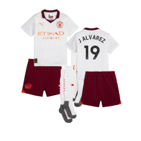 Man City Julián Álvarez 19 Auswärtstrikot Kinder Mini Kit 2023-2024 Man City Julián Álvarez 19 Auswärtstrikot Kinder Mini Kit 2023-2024