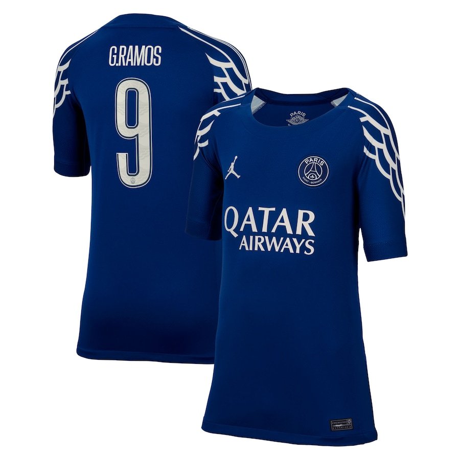 Paris Saint-Germain Gonçalo Ramos 9 Fourth Trikot 2024-2025 Paris Saint-Germain Gonçalo Ramos 9 Fourth Trikot 2024-2025