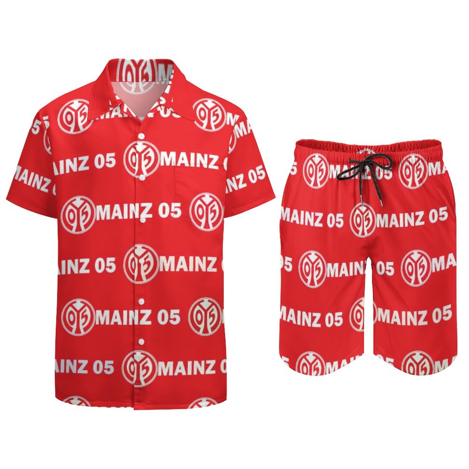 Mainz 05 Lässiges Strandbekleidungsset Kurzärmeliges Hemd Plus Strandhose Mainz 05 Lässiges Strandbekleidungsset Kurzärmeliges Hemd Plus Strandhose