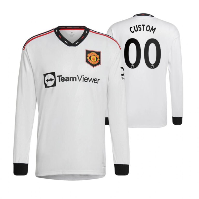 Manchester United Langarm Away Trikot 2022-2023 ( Aufdruck Dein Name )