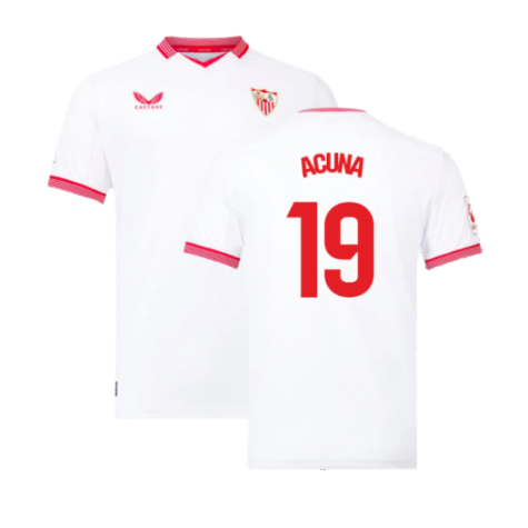Sevilla FC Marcos Acuña 19 Home Trikot 2023-2024 Sevilla FC Marcos Acuña 19 Home Trikot 2023-2024