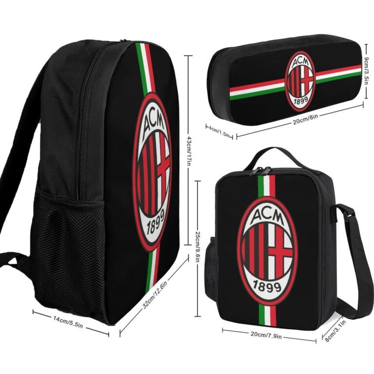 AC Mailand Student Schulranzen Lunchbag Stifttasche Kombination