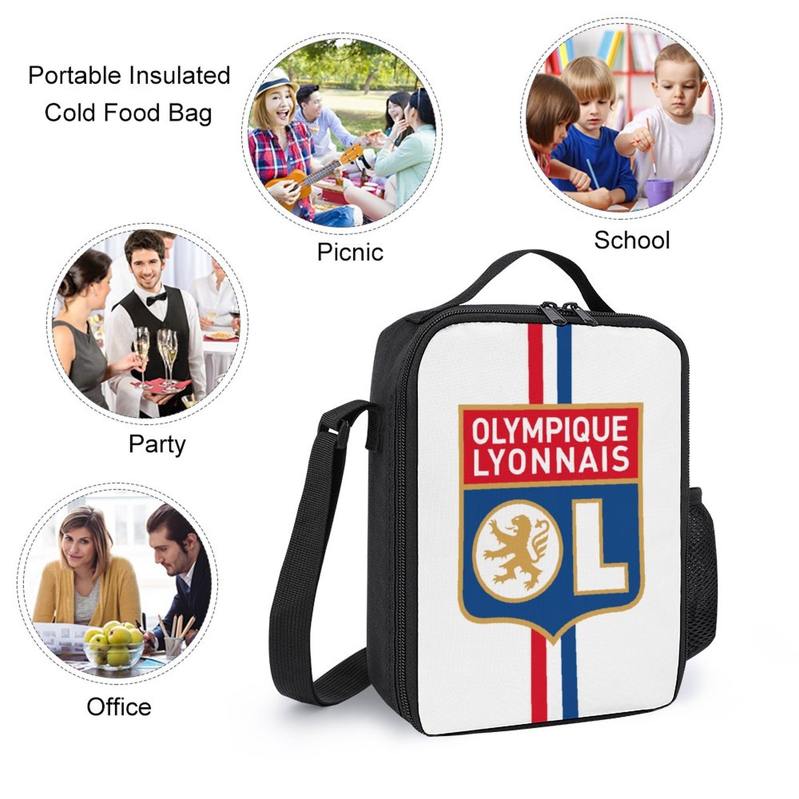 Olympique Lyonnais Student Schulranzen Lunchbag Stifttasche Kombination Olympique Lyonnais Student Schulranzen Lunchbag Stifttasche Kombination