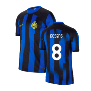 Inter Mailand Robin Gosens 8 Home Trikot 2023-2024 ( Mit Sponsor )