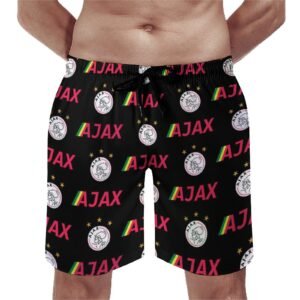 Ajax Staaten Herren Badehose Schnelltrocknende Strandshorts Mit Tasche Kordelzug Shorts